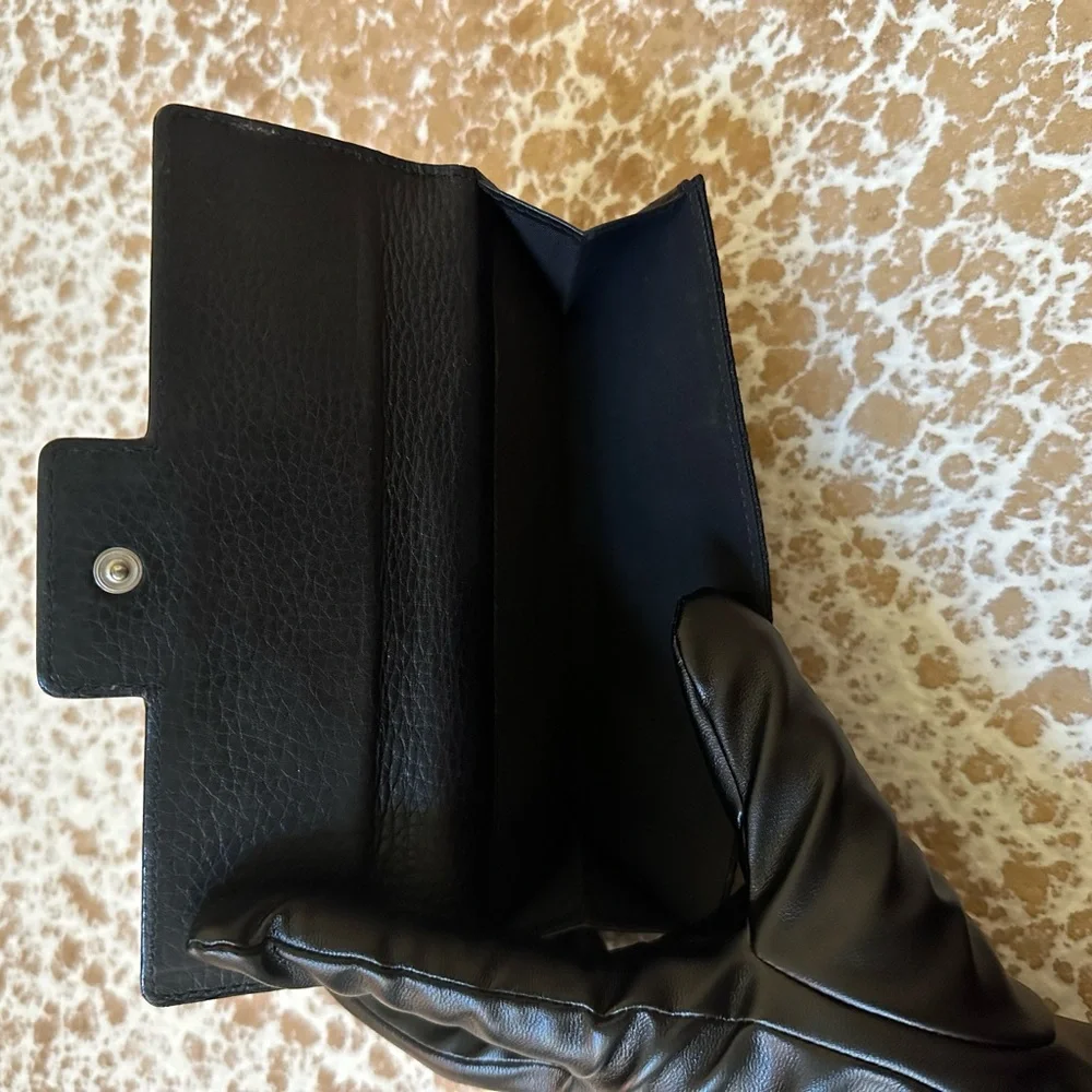 Dior Black Monogram Women Long Wallet